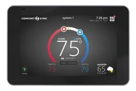 Comfort Sync Smart A3 Thermostat front view image